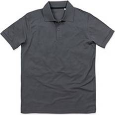 Stedman Mens Active Pique Polyester Polo Grey