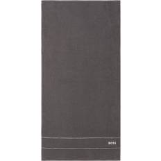 HUGO BOSS Graphite Plain Egyptian Bath Towel Grey (140x70cm)