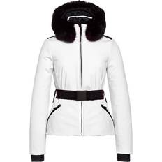 Hvid - Skaljakker Goldbergh Womens 8000 White Hida Belted Shell Jacket