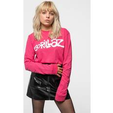 Gorillaz Repeat Pazuzu Long Sleeve T Shirt Pink