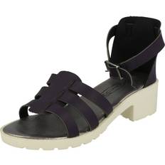 UK Child, Lilac Purple Girls Buckle Strap Sandals