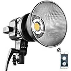 GVM 80 W LED-videolampa, appkontroll, LED-videoljus, CRI97 dagsljus, 5600 K, Bowens LED, studioljus, kontinuerligt ljus, för video, YouTube, Live LED-kameralampa, fotolampa