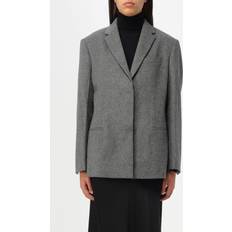 Calvin Klein Flannel Wool Tailored Blazer - Grey