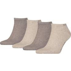 Calvin Klein Brown Socks Calvin Klein Mens Brown Melange Branded Low-cut Pack of Two Stretch-cotton-blend Socks - Brown