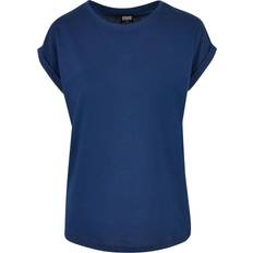 5XL - Mujer Camisetas Urban Classics Camiseta de hombros largos GT - Bleu