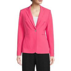 Red Blazers Tommy Hilfiger Women's Solid Single Button Blazer Rosette