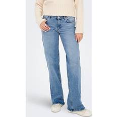Hög midja - Unisex Jeans Only Rak Passform Låg Midja Jeans Blå