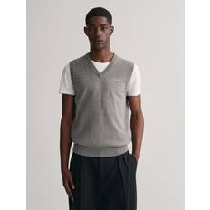 Gant Men Classic Cotton Vest Grey