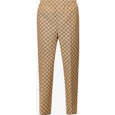 Gucci Dame Bukser & Shorts Gucci Camel Jogging Trousers With Logo