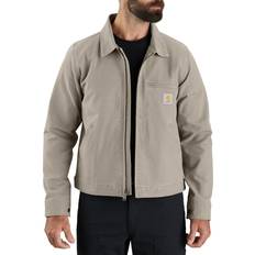 Beige Outerwear Carhartt Relaxed Fit Rugged Flex Duck Detroit Jacket - Desert Des