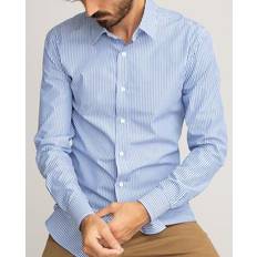 Flannel Shirts - Stripes La Redoute Les Signatures Striped Cotton Shirt In Slim Fit With Spread Collar By La Redoute
