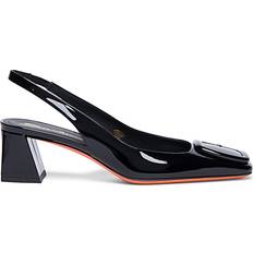 Skor Santoni Black Slingback Heels IT