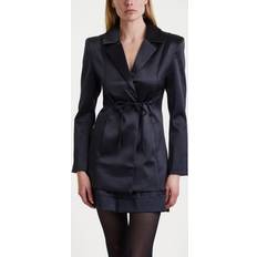 Recycled Fabric Blazers Ganni Black Tiestring Blazer 099 Black DK