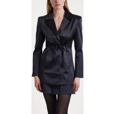 Stretch Kavajer Ganni Kavaj Double Satin Tie String Svart