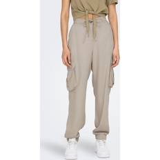 Silver Trousers Only Loose Cargo Pants