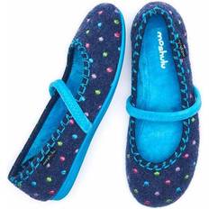 Moshulu 'Caramel' Mini-spot Ballet Slippers Blue