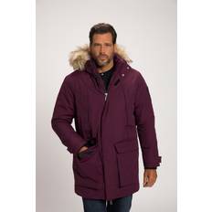 Parkas - Purple Jackets JP1880 JP 1880 Herren große Größen Menswear L-8XL Parka, Kapuze, abnehmbarer Webpelz, Zipper, winddicht, wasserabweisend aubergine 808604540-6XL