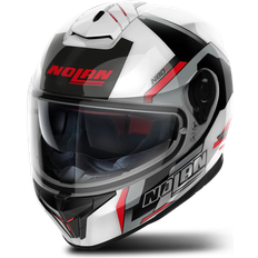 Motorcycle Equipment Nolan Integralhelm n80-8 wanted n-com metal white red black silver Weiß