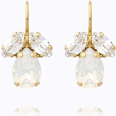 Caroline Svedbom Opaler Örhängen Caroline Svedbom Petite Timo Clasp Earrings Gold White Opal Crystal