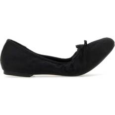 Balenciaga Woman Low Shoes Balenciaga Black Satin Leopold Ballerinas