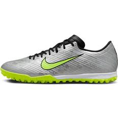 Argent Chaussures de football Nike Air Zoom Mercurial Vapor 15 Academy XXV TF Turf Soccer Cleat Silver/Yellow/Black-6