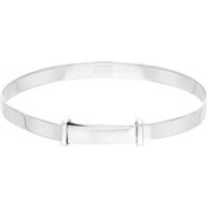 C. W. Sellors Sterling Silver Feature Hallmark Baby Bangle Silver