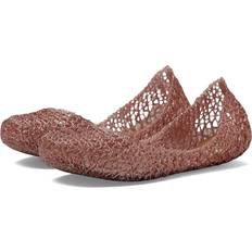 Mini Melissa Girls' Melcampape Glitter Zigzag Flats