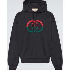 Gucci Herren Pullover Gucci Hoodie Interlocking aus Baumwoll-Jersey Schwarz