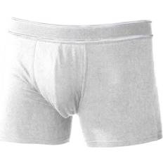 Dame - Elastan / Lycra / Spandex Underbukser Kariban Mens Plain Boxer Shorts Underwear White/Black