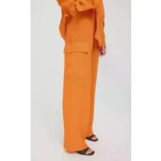Cargobyxor - Orange Noisy May Hög Midja Cargobyxor Orange