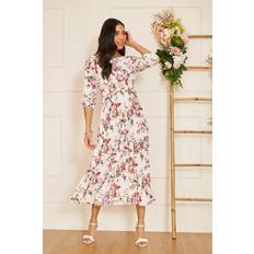 Yumi Floral Print Pleated Dress
