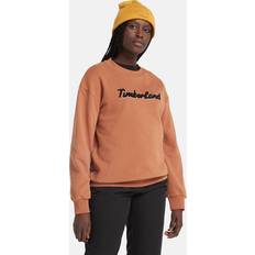 Timberland Sweaters Timberland Logo Crewneck Sweatshirt For Women In Terracotta Brown