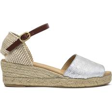 Radley Glasshouse Walk Heirloom Embossed Midi Wedge Sandals