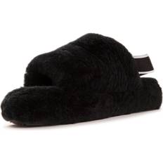 Sheepskin Sandals AUS WOOLI AUSTRALIA Sheepskin Wool Sorrento Sandals Black