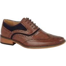 40 - Dame Oxford Universal Textiles Leather Eye Wing Capped Brogue Oxford Shoe Tan