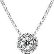 White Gold - Women Charms & Pendants Bloch 18ct White Gold 0.34ct Diamond Round Cluster Pendant