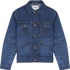 Wrangler Oberbekleidung Wrangler Jeansjacke, Klappkragen, Waschung, für Herren, blau