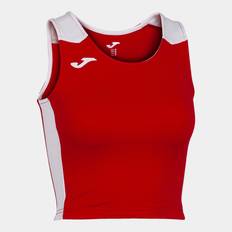 Rot - Unisex Tanktops Joma Débardeur Court Femme Record II Rot/Weiß