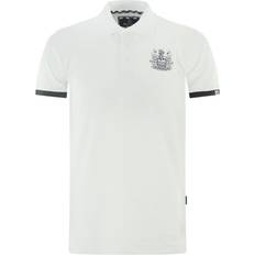 Aquascutum Kläder Aquascutum Branded Collar White Polo Shirt