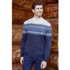 Christmas Jumpers - Men Threadbare 'Nordmann' Fairisle Turtle Neck Christmas Jumper Navy