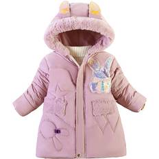 Cotton Jackets Amelie blue, 3-4Years/Suitable for height 110cm Fall and Winter Children's Cotton Coat Girl's Thickened Coat Jacket, Birthday Gift, Halloween, Christmas