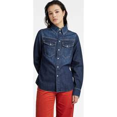 Dame - Slim Skjorter G-Star Slim Denim Shirt Dark blue Women