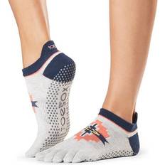 Fitness-Mad Womens/ladies Yonder Toe Socks dove Grey/navy/peach