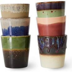 HKliving Accessoires de cuisine HKliving 70's Tasse À Café, 180 ml, Grounding (Set de 6) - Multicolore 6pcs