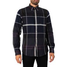 Black - Flannel Shirts Barbour Dunoon Tailored Shirt Black Slate