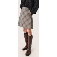 Ternede Nederdele Soaked in Luxury Slstorie Yara Skirt Nederdele 30406987 Hot Fudge Checks XXLARGE