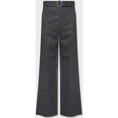 Jil Sander Virgin Wool Wide-Leg Pants - Grey
