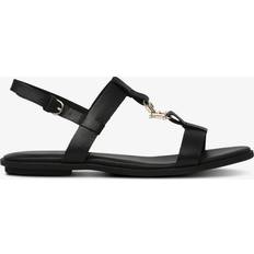 Tommy Hilfiger Dame Højhælede sko Tommy Hilfiger Sandaler TH Flat Sandal Sort
