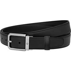 Steel Belts Montblanc Montblanc Belt Trapeze Brushed Stainless Steel Pin Buckle Black Black