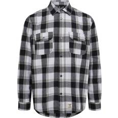 Flonel Skjorter Fat Moose Adrian Cotton Check Skjorte black check grey chk